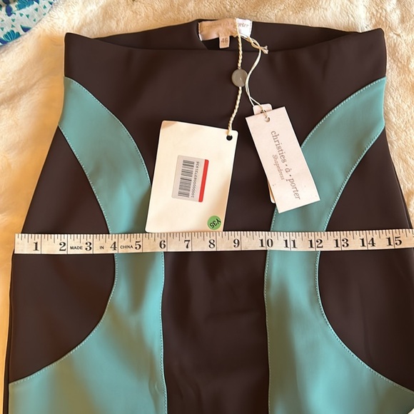 Brand New Italian High Waist Stretchy Pencil Brown Skirt IT 46 USA 8 - Picture 6 of 8